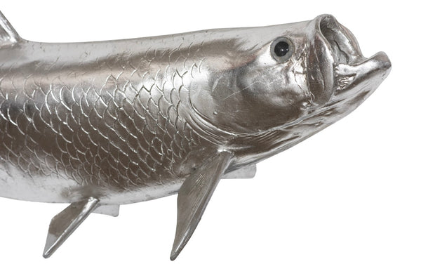 Phillips Collection Tarpon Wall Sculpture - Coastal Charm, Lifelike Design, Perfect for Modern and Eclectic Interiors Resin, Silver Leaf PH66834