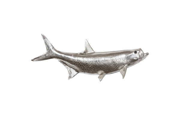 Phillips Collection Tarpon Wall Sculpture - Coastal Charm, Lifelike Design, Perfect for Modern and Eclectic Interiors Resin, Silver Leaf PH66834