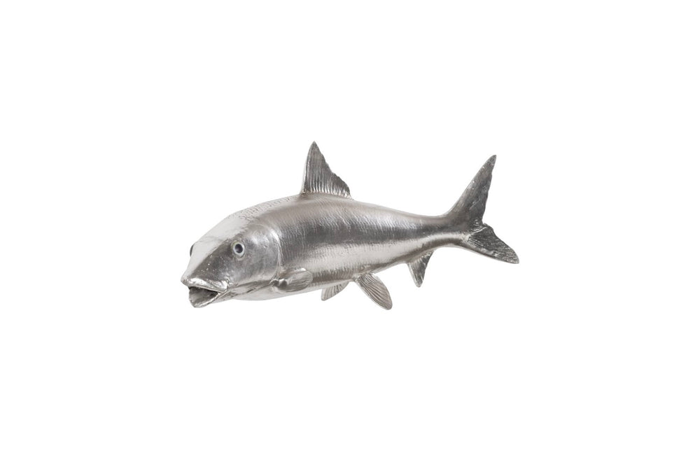 Phillips Collection Bonefish Wall Sculpture In Silver Leaf Finish – Modern Organic Decorative Art For Any Space Silver Resin Ph66835