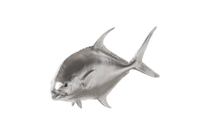 Phillips Collection Permit Fish Wall Sculpture - Coastal Charm Meets Modern Organic Design for Stunning Home Accents Resin, Silver Leaf PH66836