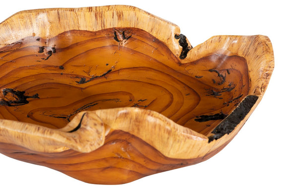 Phillips Collection Burled Bowl - Sculptural Centerpiece with Organic Design and Elegant Bronze Texture for Any Space Faux Wood PH66934
