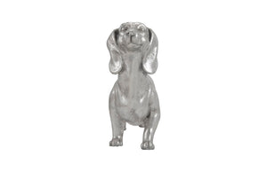 Phillips Collection Dachshund, Elegant Silver Leaf Sculpture - Handcrafted, Realistic Décor for Dog Lovers & Collectors PH67115