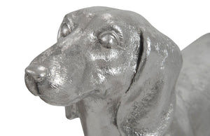 Phillips Collection Dachshund, Elegant Silver Leaf Sculpture - Handcrafted, Realistic Décor for Dog Lovers & Collectors PH67115