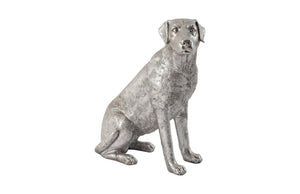 Phillips Collection Labrador Sculpture in Silver Leaf Finish - Charming Artisanal Accent for Modern Home Decor Styles PH67116