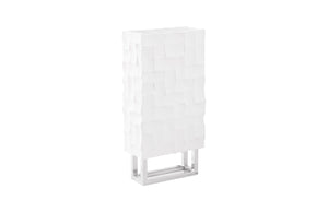 Phillips Collection Radica Tall Vase - Sculptural Statement Piece with Artisanal Texture & Modern Stainless-Steel Base PH67172