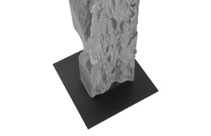 Phillips Collection Plinth, Sculptural Display Pedestal with Hand-Finished Silver Leaf for Contemporary Home Decor SM PH67440