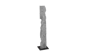 Phillips Collection Plinth, Sculptural Display Pedestal with Hand-Finished Silver Leaf for Contemporary Home Decor SM PH67440