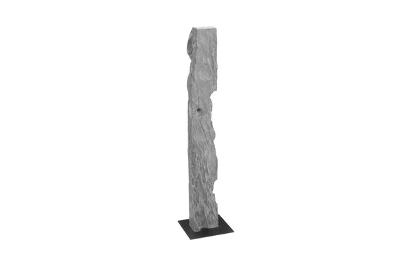 Phillips Collection Plinth, Sculptural Display Pedestal with Hand-Finished Silver Leaf for Contemporary Home Decor SM PH67440