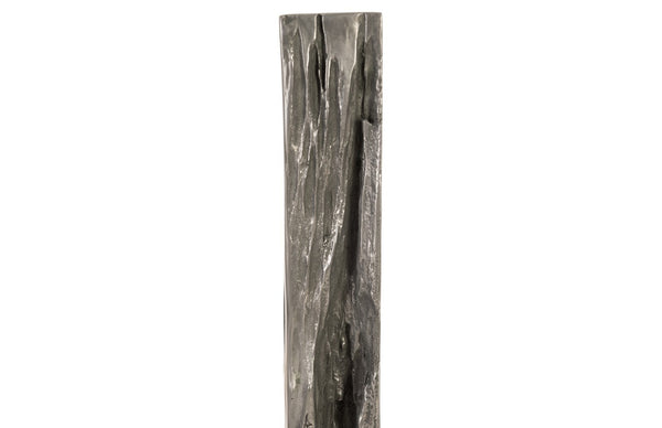 Phillips Collection Plinth, Sculptural Display Pedestal with Hand-Finished Silver Leaf for Contemporary Home Decor MD PH67441