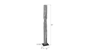 Phillips Collection Plinth, Sculptural Display Pedestal with Hand-Finished Silver Leaf for Contemporary Home Decor MD PH67441