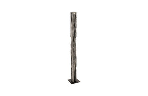 Phillips Collection Plinth, Sculptural Display Pedestal with Hand-Finished Silver Leaf for Contemporary Home Decor MD PH67441