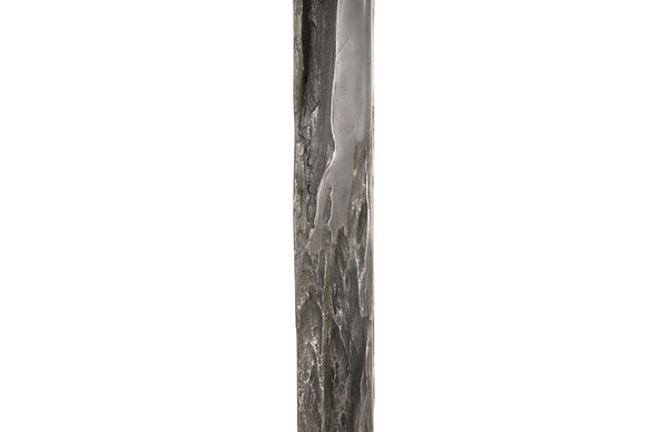 Phillips Collection Plinth, Sculptural Display Pedestal with Hand-Finished Silver Leaf for Contemporary Home Decor LG PH67442