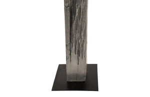 Phillips Collection Plinth, Sculptural Display Pedestal with Hand-Finished Silver Leaf for Contemporary Home Decor LG PH67442