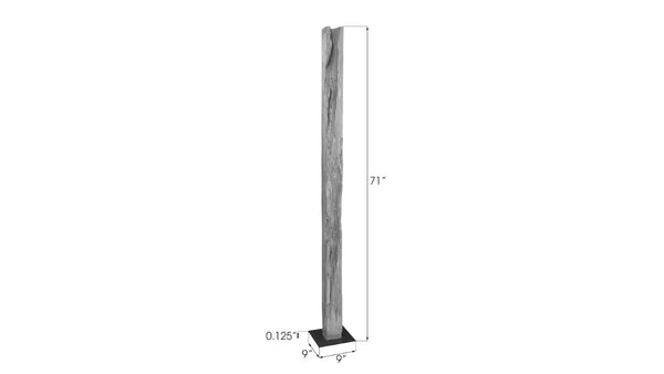 Phillips Collection Plinth, Sculptural Display Pedestal with Hand-Finished Silver Leaf for Contemporary Home Decor LG PH67442
