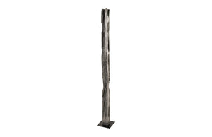 Phillips Collection Plinth, Sculptural Display Pedestal with Hand-Finished Silver Leaf for Contemporary Home Decor LG PH67442