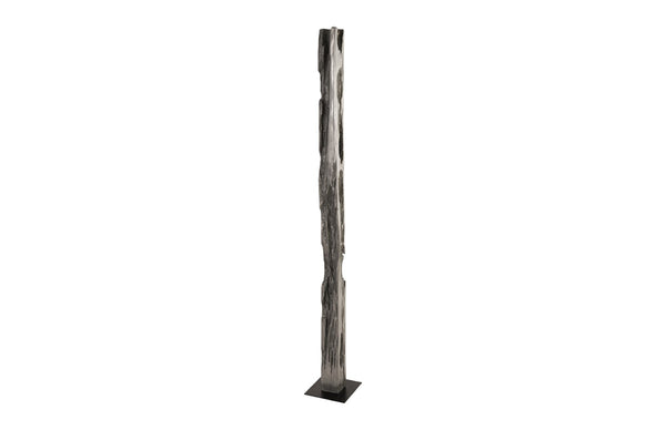 Phillips Collection Plinth, Sculptural Display Pedestal with Hand-Finished Silver Leaf for Contemporary Home Decor LG PH67442