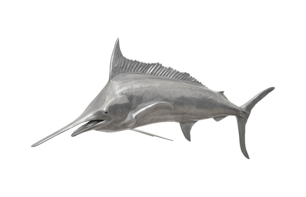 Phillips Collection Blue Marlin Wall Sculpture - Modern Aluminum Finish Decor for Coastal Charm & Versatile Styling PH67450