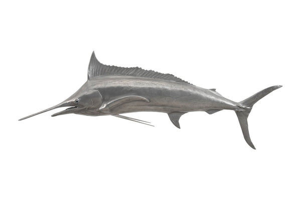 Phillips Collection Blue Marlin Wall Sculpture - Modern Aluminum Finish Decor for Coastal Charm & Versatile Styling PH67450