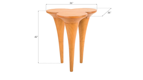 Phillips Collection Marley Bar Table - Stylish Sculptural Design with Warm Tones for Modern or Rustic Interiors Resin, Faux Bois Finish PH67476