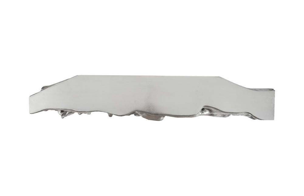 Phillips Collection Square Root Console Table - Modern Organic Design for Entryway, Hallway, or Living Room Decor Silver Leaf PH67479