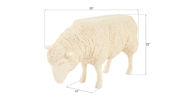 Phillips Collection Sheep Side Table - Playful Apricot and Cream Accent for Modern Nurseries or Living Rooms, Versatile & Durable PH67482