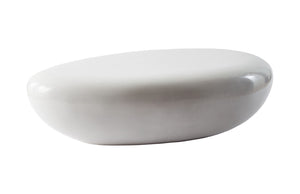Phillips Collection River Stone Coffee Table - Luminous Gel Coat White, Organic Design for Modern Living Spaces PH67484