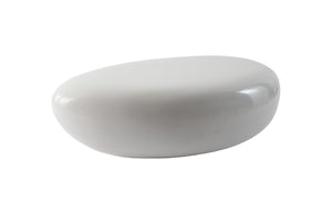 Phillips Collection River Stone Coffee Table - Elegant Gel Coat White Finish with Organic Design for Modern Living Spaces PH67485