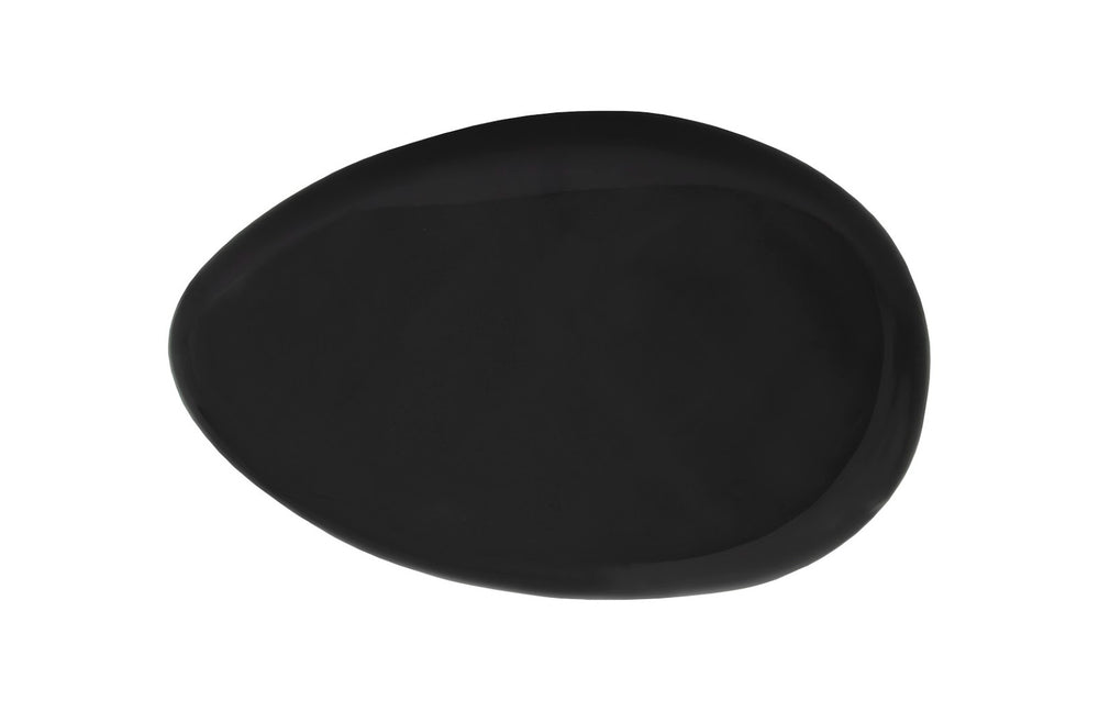 Phillips Collection River Stone Coffee Table - Sculptural Gel Coat Black Design, Durable & Family-Friendly Centerpiece PH67486