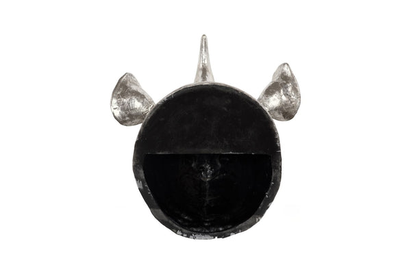 Phillips Collection Rhino Wall Art Sculpture - Striking Silver-Finished Wildlife Décor for Modern Living Spaces Resin, Silver Leaf PH67513