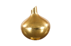 Phillips Collection Katha Gold Leaf Vase – Stunning Pear-shaped Decorative Accessory For Modern Organic Arrangements Gold Resin Ph67521