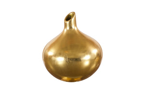 Phillips Collection Katha Gold Leaf Vase – Stunning Pear-shaped Decorative Accessory For Modern Organic Arrangements Gold Resin Ph67521
