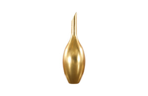 Phillips Collection Laura Gold Leaf Vase - Long-necked Decorative Bottle For Stunning Floral Arrangements & Home Decor Gold Resin Ph67522