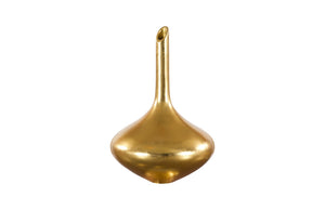 Phillips Collection Julian Gold Leaf Vase - Luminous Flared Flask Design For Stunning Decor & Modern Organic Style Gold Resin Ph67523