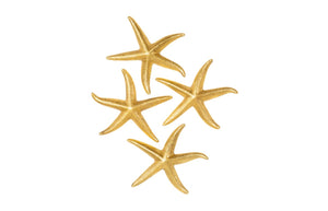 Phillips Collection Starfish, Elegant Silver Leaf Decor for Coastal Interiors - Whimsical Set of Four Stunning Pieces Gold Leaf, Set of 4, MD PH67529