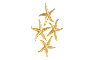 Phillips Collection Starfish, Elegant Silver Leaf Decor for Coastal Interiors - Whimsical Set of Four Stunning Pieces Gold Leaf, Set of 4, LG PH67531