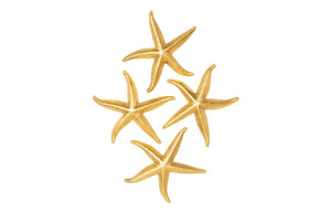 Phillips Collection Starfish, Elegant Silver Leaf Decor for Coastal Interiors - Whimsical Set of Four Stunning Pieces Gold Leaf, Set of 4, LG PH67531