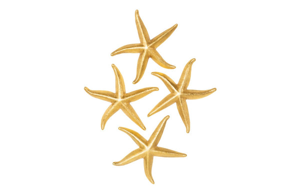 Phillips Collection Starfish, Elegant Silver Leaf Decor for Coastal Interiors - Whimsical Set of Four Stunning Pieces Gold Leaf, Set of 4, LG PH67531