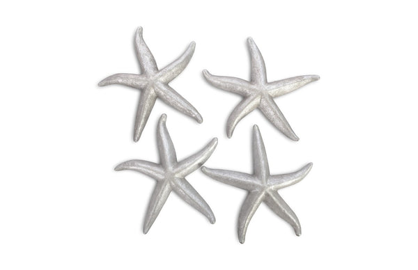 Phillips Collection Starfish, Elegant Silver Leaf Decor for Coastal Interiors - Whimsical Set of Four Stunning Pieces Silver Leaf, Set of 4, LG PH67532