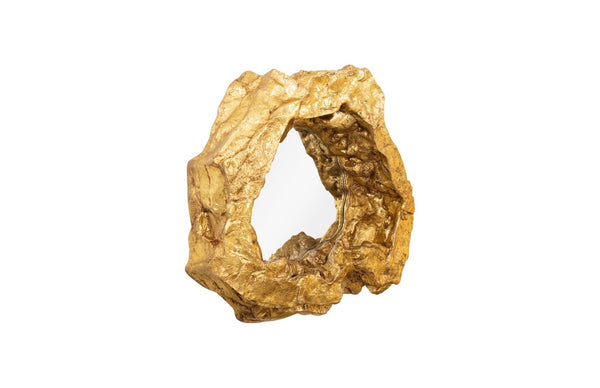 Phillips Collection Rock Pond Mirror - Asymmetrical Gold Leaf Design, Sculptural Elegance for Modern Gallery Walls PH67590