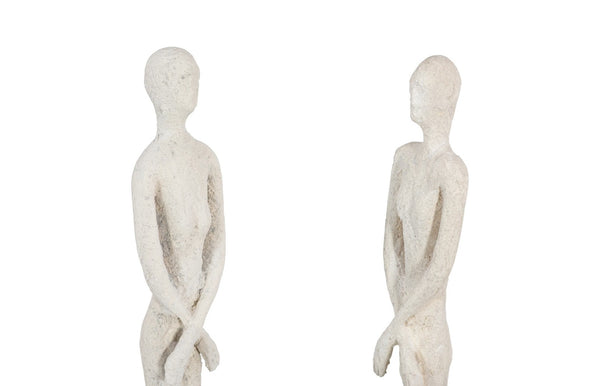 Phillips Collection Lloyd Elegant Mid-Century Modern Sculpture in Roman Stone Finish - Compact Accent for Any Space PH67647