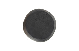 Phillips Collection Drum Accent Stool – Versatile Decorative Pedestal with Modern-Organic Appeal for Any Room Decor Resin, Charred PH67660