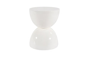 Phillips Collection Totem Stool - Modern Sculptural Accent Piece for Versatile Use in Any Room or Outdoor Space White Gel Coat, LG PH67718