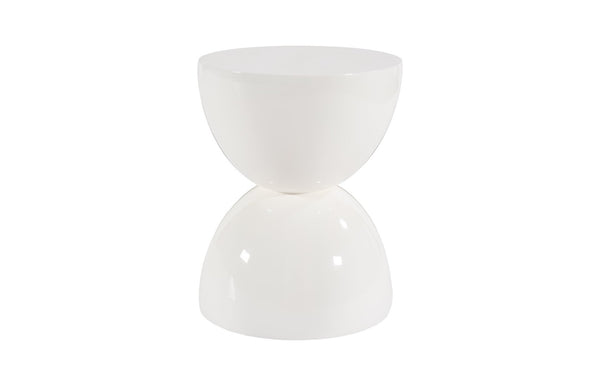 Phillips Collection Totem Stool - Modern Sculptural Accent Piece for Versatile Use in Any Room or Outdoor Space White Gel Coat, LG PH67718
