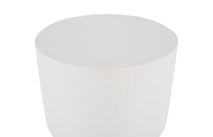 Phillips Collection Carved Stool - Sculptural Accent Piece for Modern Spaces, Lightweight Design for Versatile Use Gel Coat White PH67724