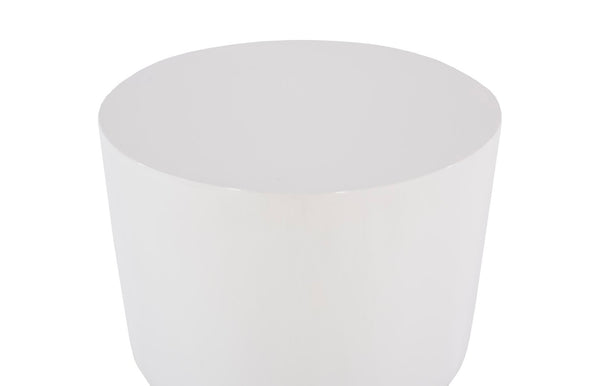 Phillips Collection Carved Stool - Sculptural Accent Piece for Modern Spaces, Lightweight Design for Versatile Use Gel Coat White PH67724