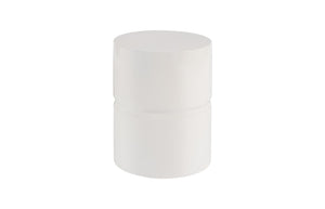 Phillips Collection Stacked Stool - Modern Versatile Seating and Accent Table for Home or Outdoor Use, Easy to Clean Gel Coat White PH67726