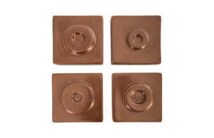Phillips Collection Cuadritos Polished Copper Wall Tile Set Geometric Relief Modern Organic Decor PH67740