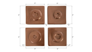 Phillips Collection Cuadritos Polished Copper Wall Tile Set Geometric Relief Modern Organic Decor PH67740
