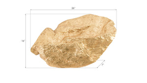 Phillips Collection Boulder Gold Leaf Wall Art - Handcrafted, Luminous Decorative Accent With Organic Modern Appeal Gold Resin Ph67772