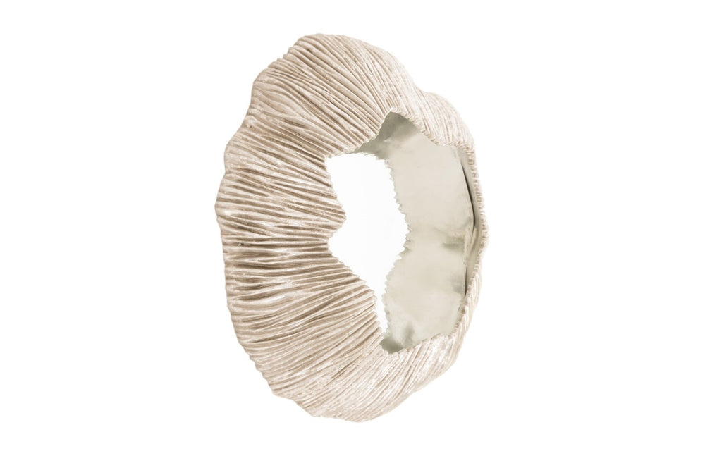 Phillips Collection Fungia Mirror, Silver - Nature-inspired Mushroom Art Piece For Unique Home Decor And Elegance Silver Resin Ph67775